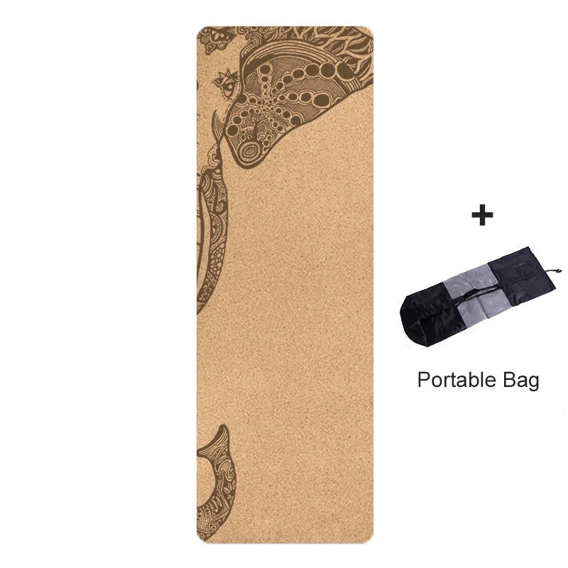 4mm Natural Cork TPE Yoga Mat
